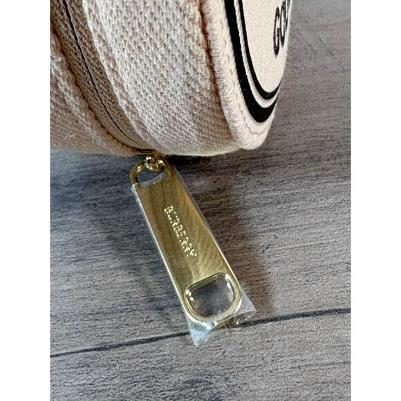 Burberry Goddess 5" Zip Around Travel Jewelry Case Round Clutch Makeup Bag - Picture 5 of 5